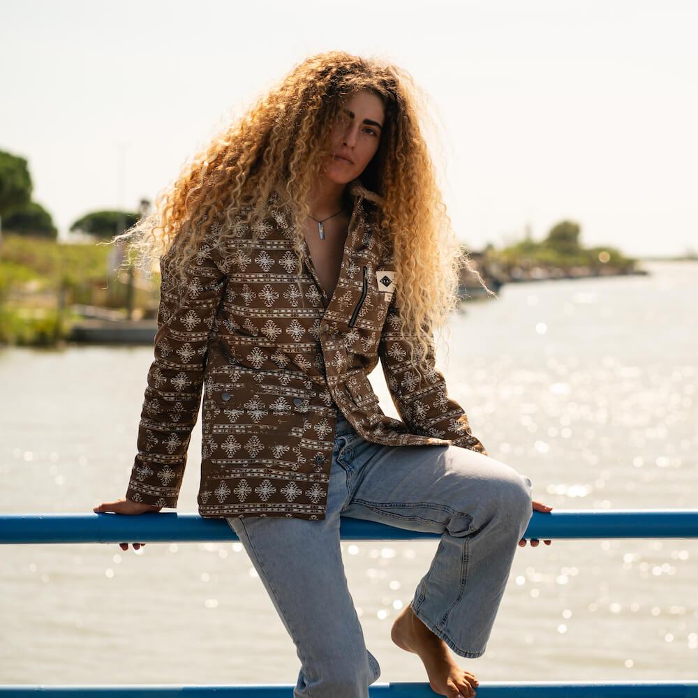 Seay / Giacca Denim Orsetto Marrone Laguna