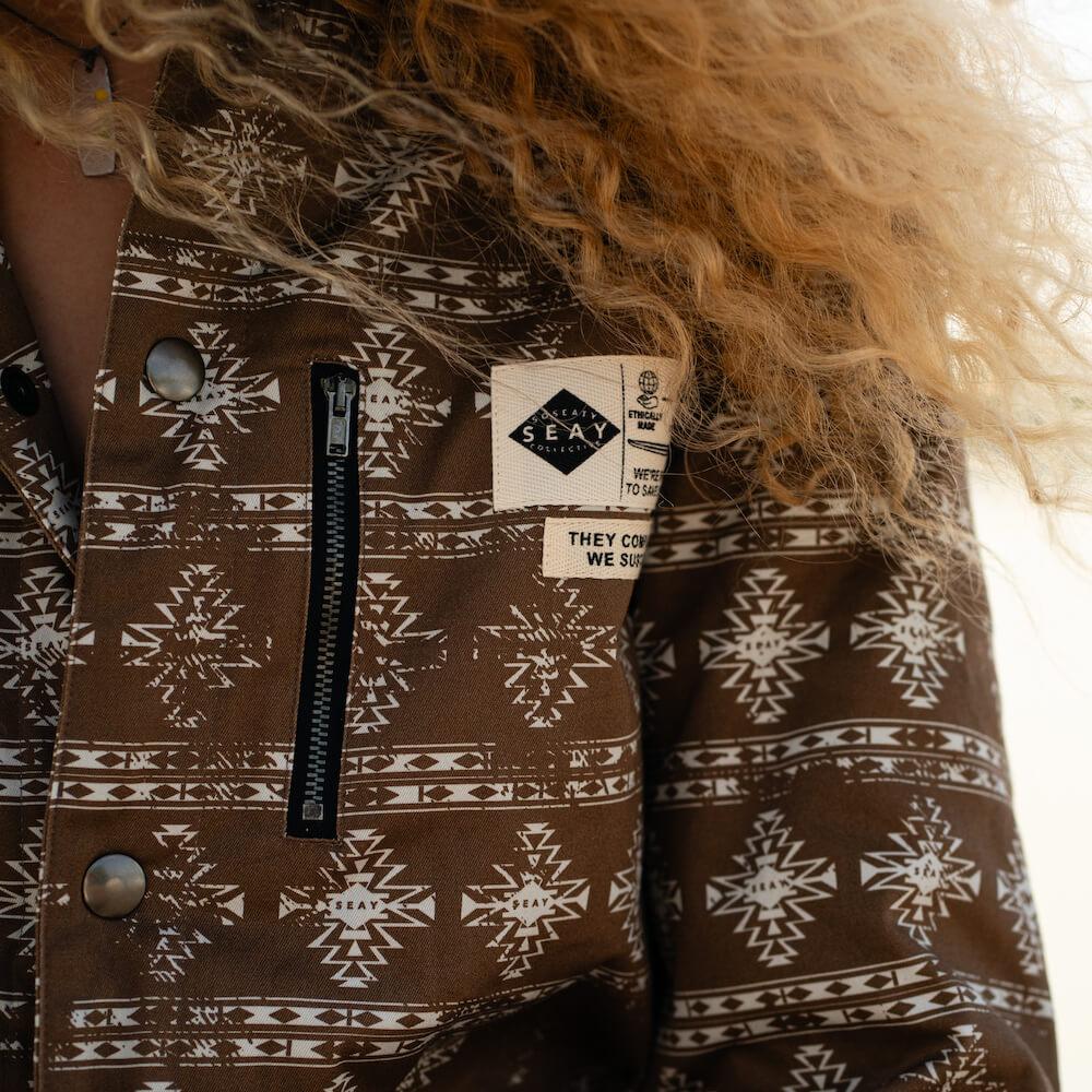 Seay / Giacca Denim Orsetto Marrone Laguna