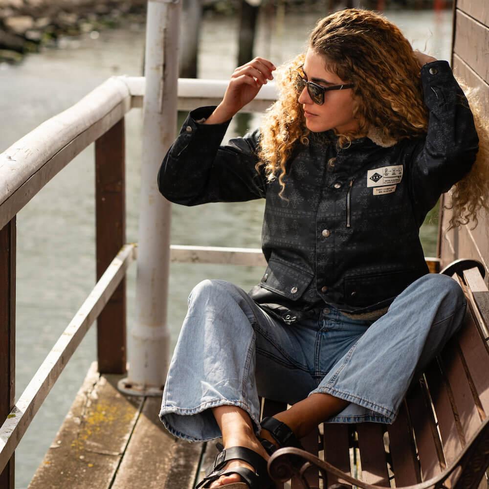 Seay / Giacca Denim Orsetto Nera Laguna