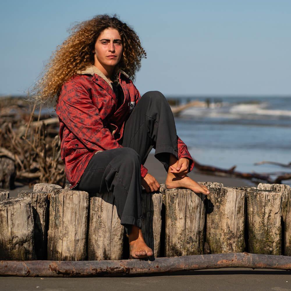 Seay / Giacca Denim Orsetto Rossa Laguna