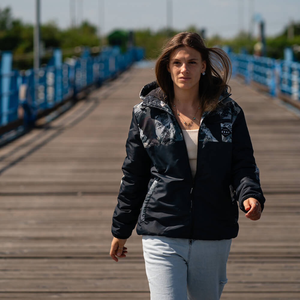 Seay / Giacca Imbottita Nera Snapper