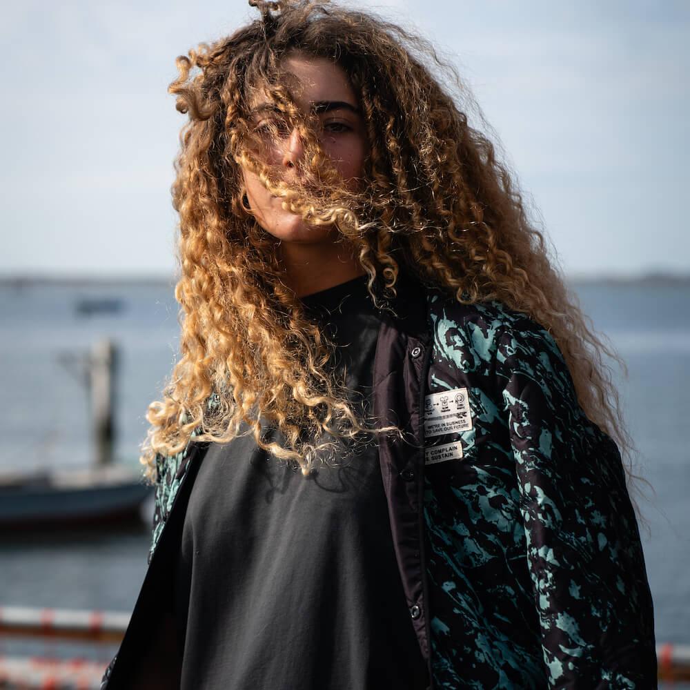 Seay / Giacca Lunga Trapuntata Nera