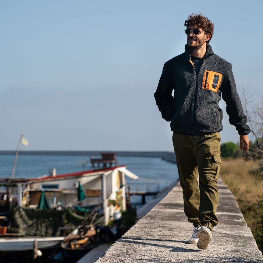 Seay / Giacca Teddy Nero Delavè