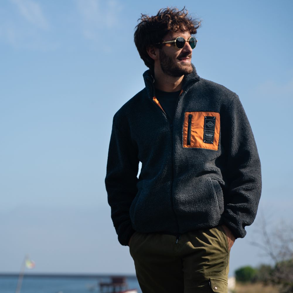 Seay / Giacca Teddy Nero Delavè