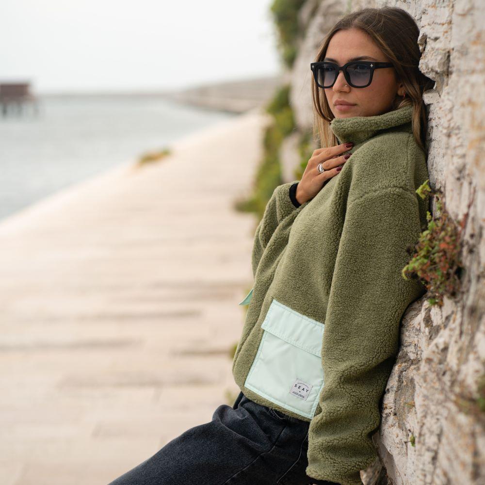 Seay / Giacca Teddy Verde Menta