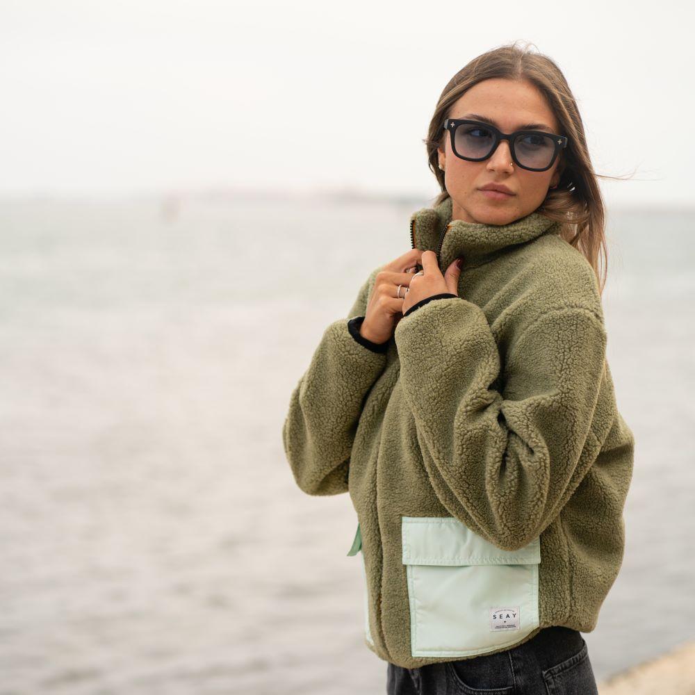 Seay / Giacca Teddy Verde Menta