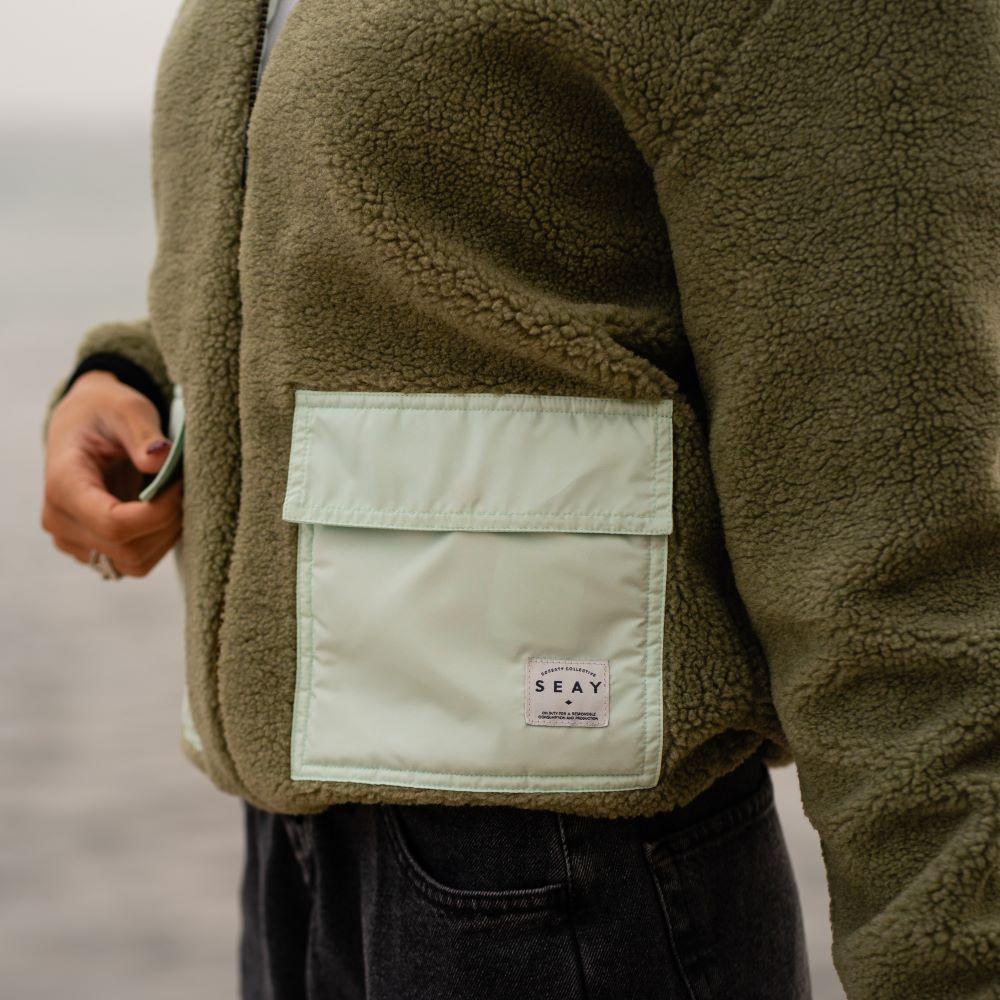 Seay / Giacca Teddy Verde Menta