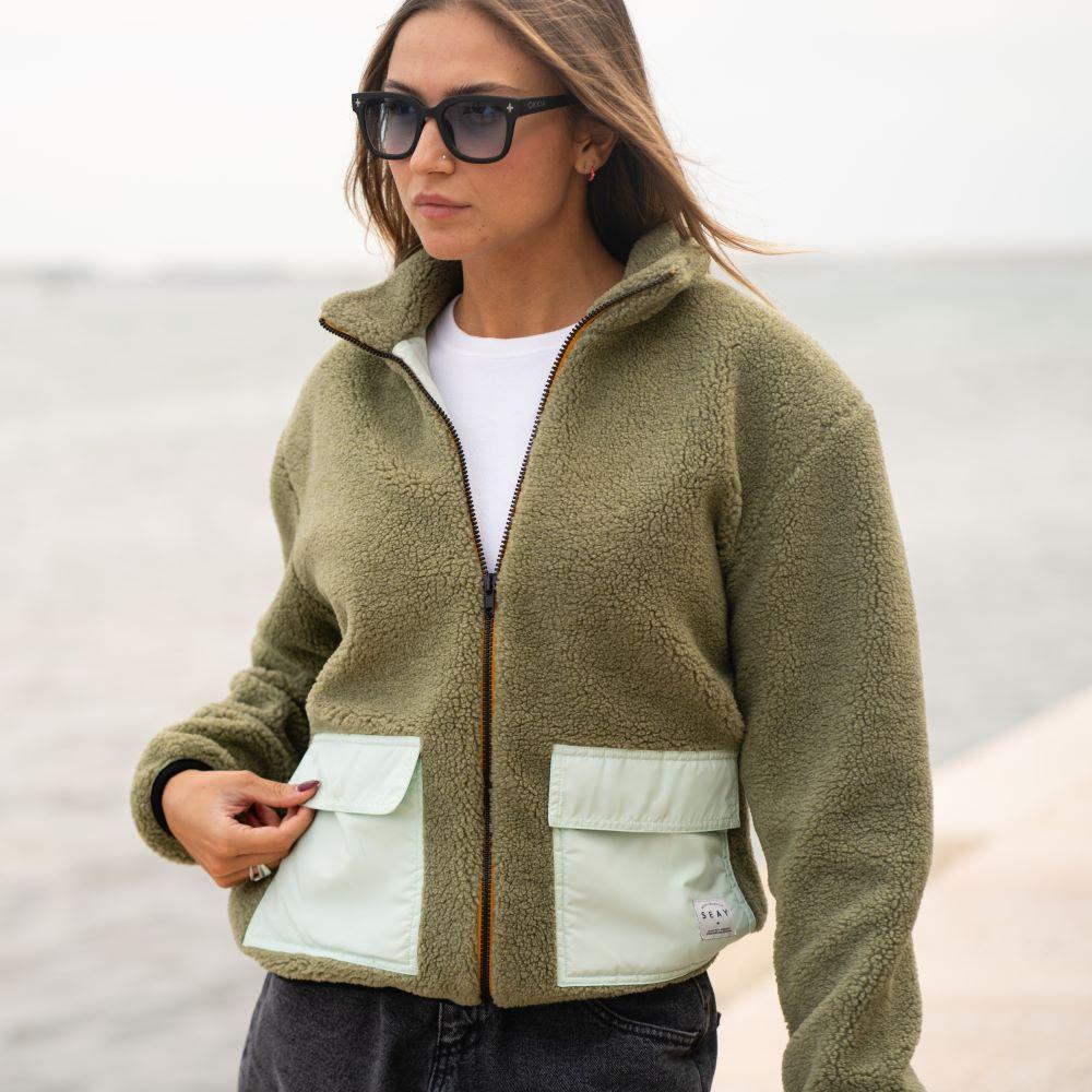 Seay / Giacca Teddy Verde Menta