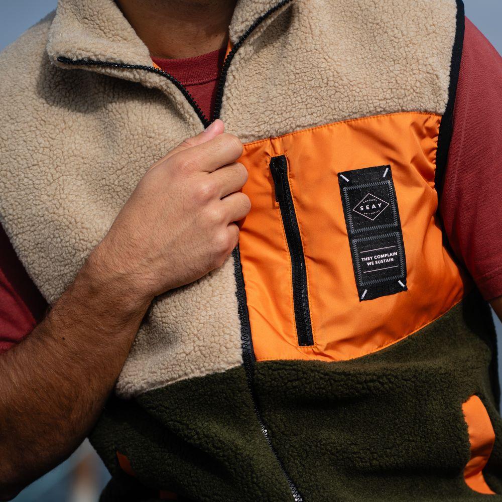 Seay / Gilet Teddy Sea Turtle & Natural