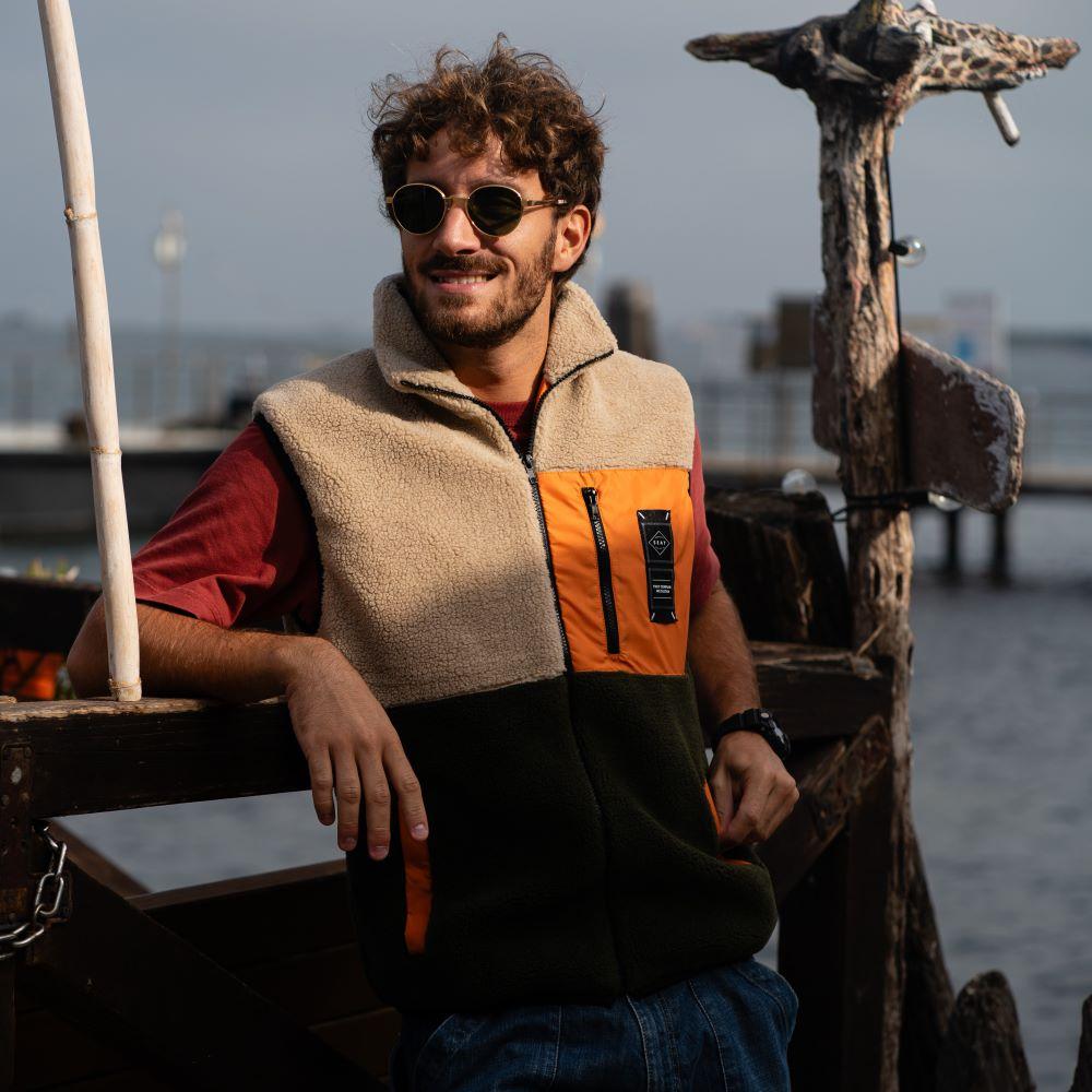 Seay / Gilet Teddy Sea Turtle & Natural