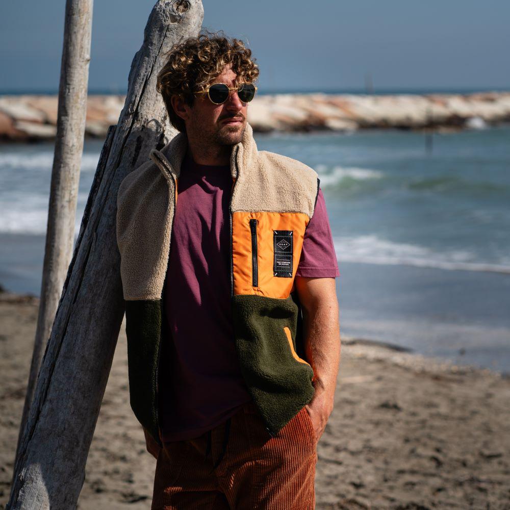 Seay / Gilet Teddy Sea Turtle & Natural