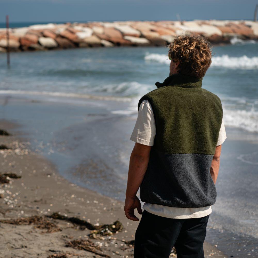 Seay / Gilet Teddy Sea Turtle & Nero Delavé