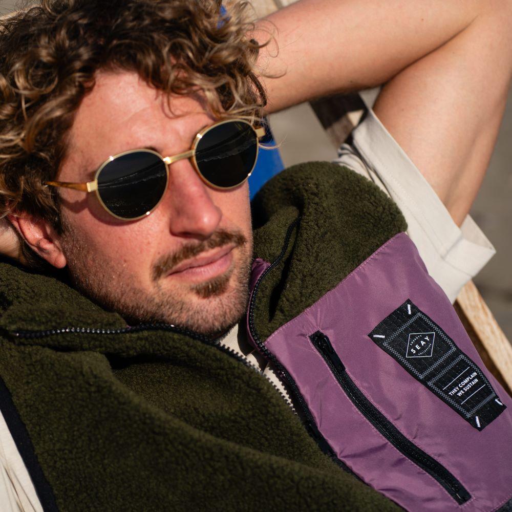 Seay / Gilet Teddy Sea Turtle & Nero Delavé