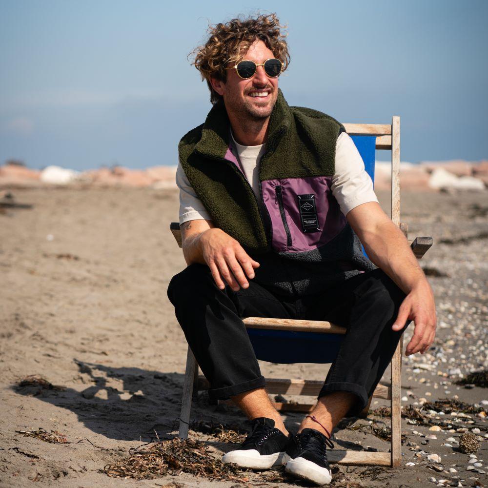 Seay / Gilet Teddy Sea Turtle & Nero Delavé