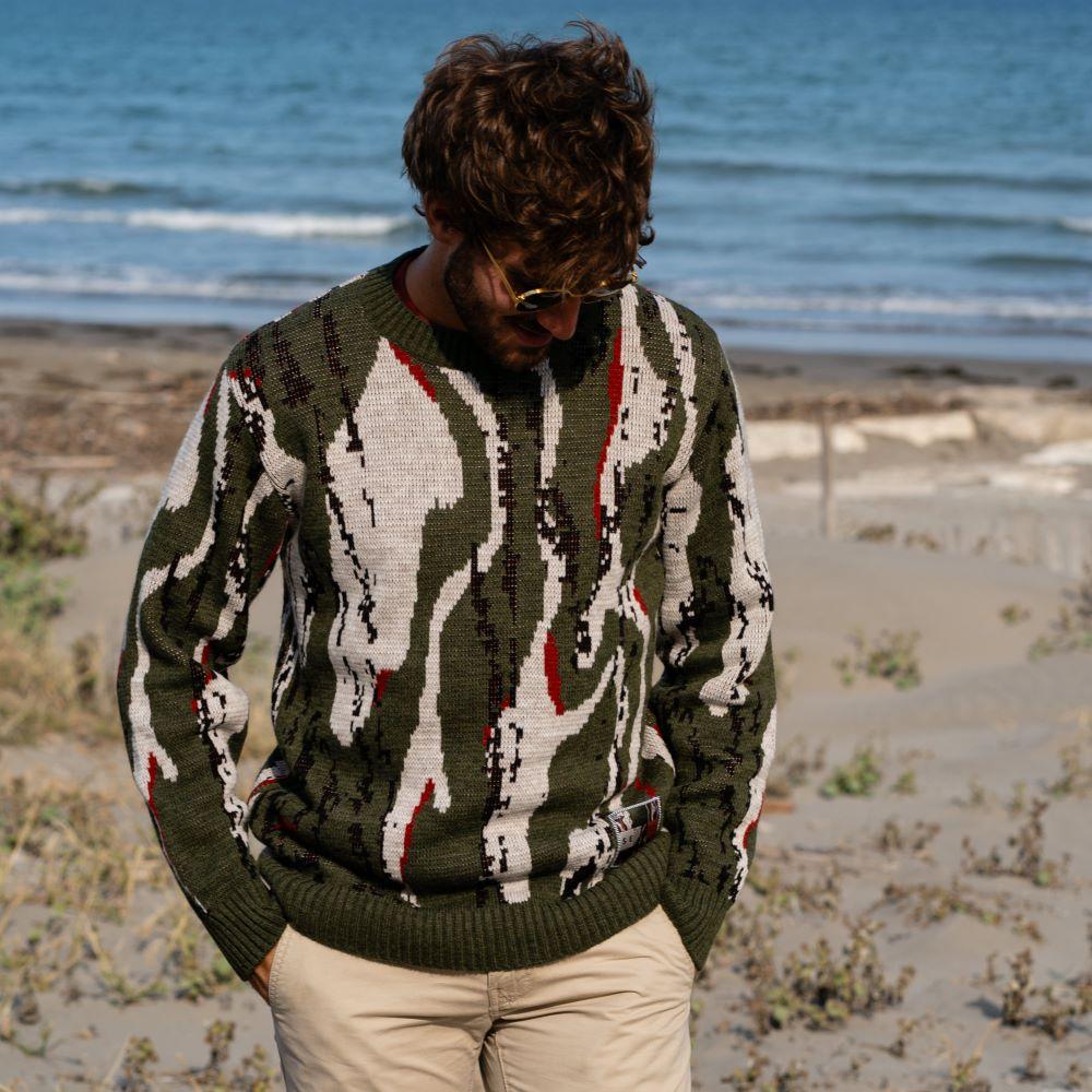 Seay / Maglione Allover Wood Tonga
