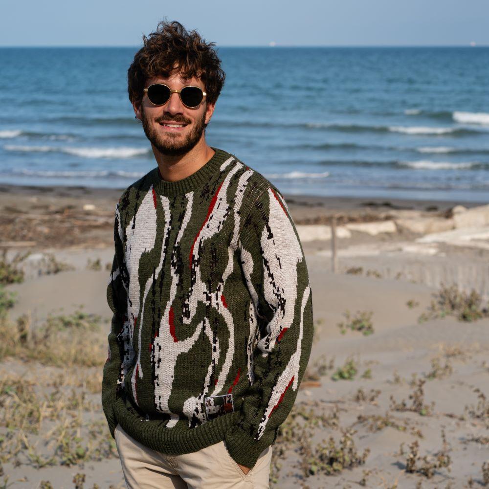 Seay / Maglione Allover Wood Tonga