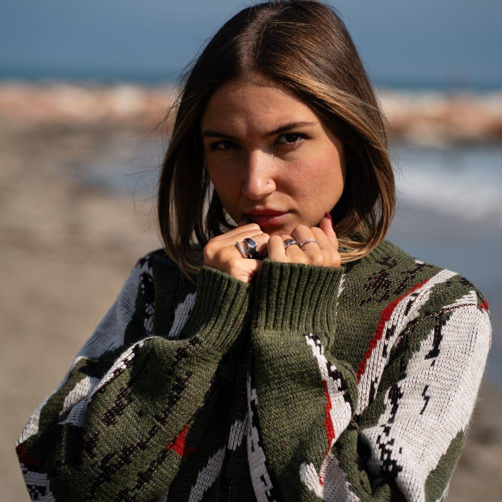 Seay / Maglione Allover Wood Tonga