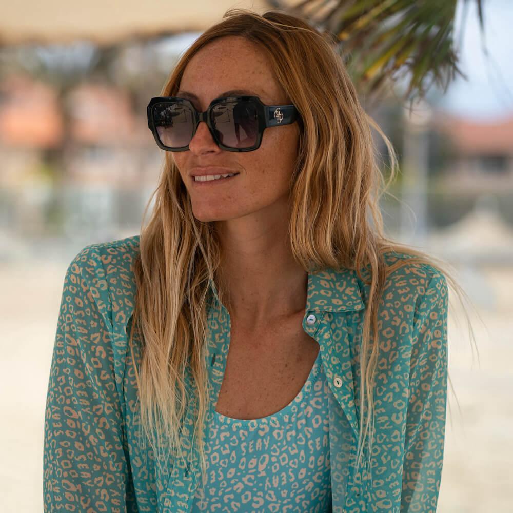 Seay Maxi Camicia Verde Acqua Pualani