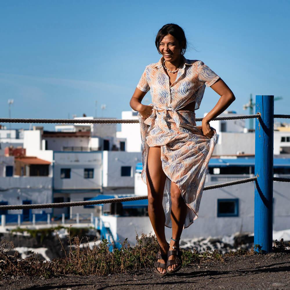 Seay / Maxi Gonna Avorio Tigre