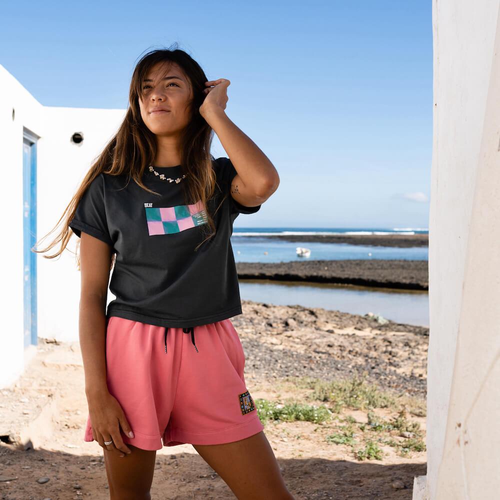 Seay / Pantalone in Felpa Corto Ciliegia Miliani