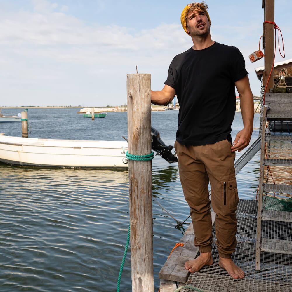 Seay / Pantalone Lungo Cargo Marrone Byron