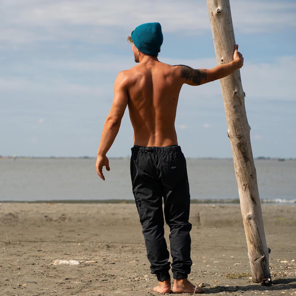 Seay / Pantalone Lungo Cargo Nero Byron