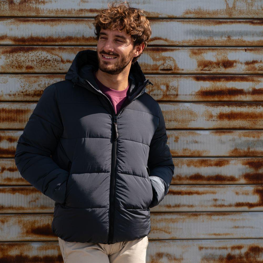 Seay / Piumino Grigio Ferro con Cappuccio