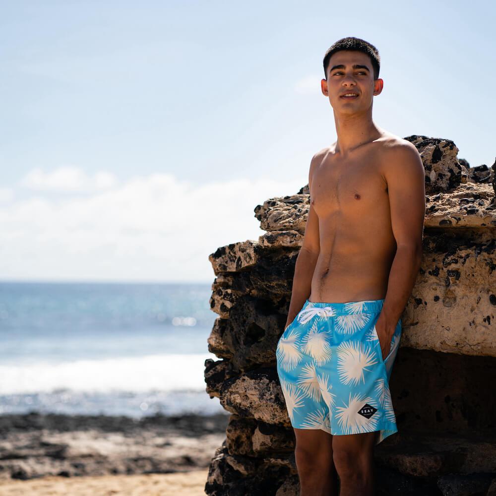 Seay / Swim Boxer Medio Azzurro Soffioni