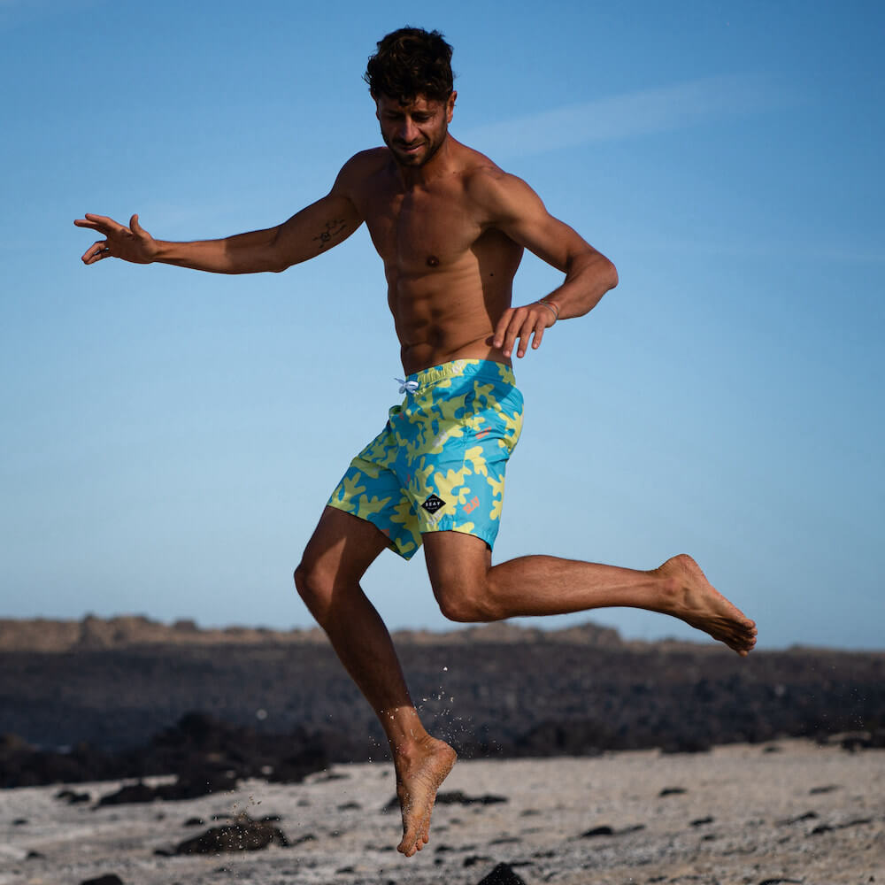 Seay / Swim Boxer Medio Giallo Blu Corallo