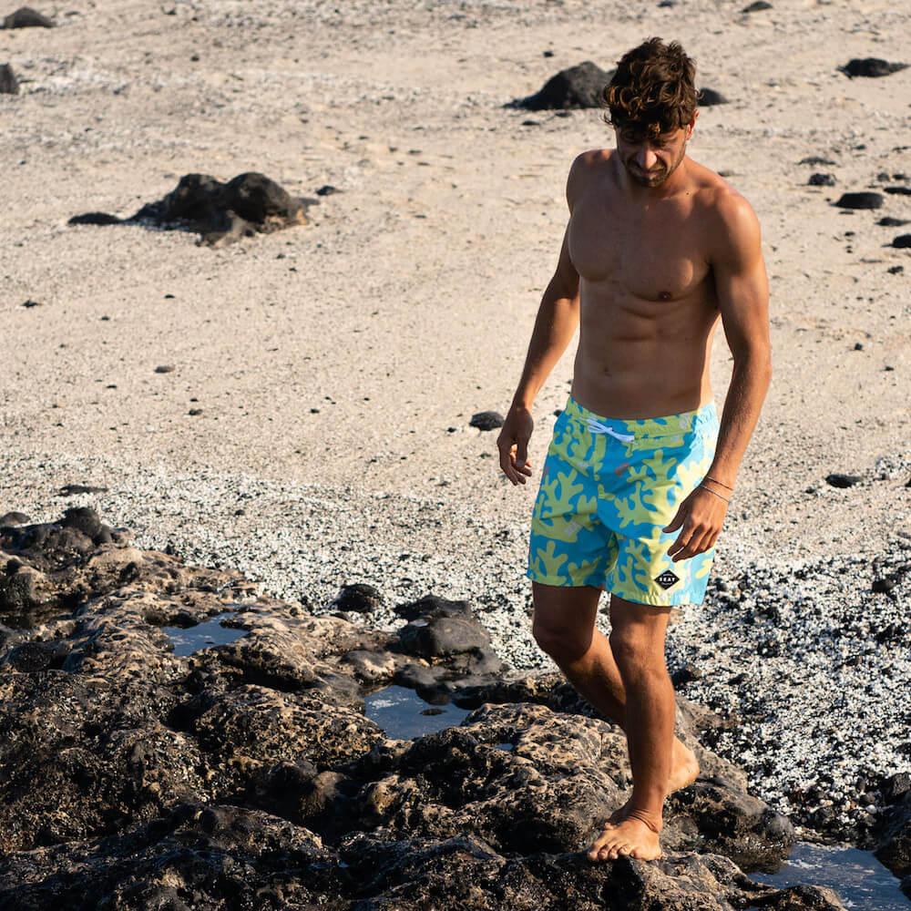 Seay / Swim Boxer Medio Giallo Blu Corallo