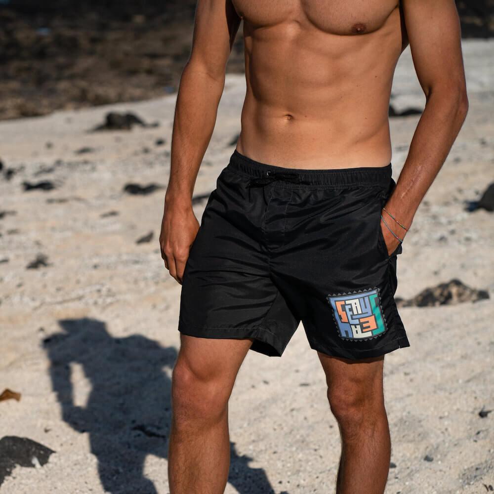 Seay / Swim Boxer Medio Nero Akaup