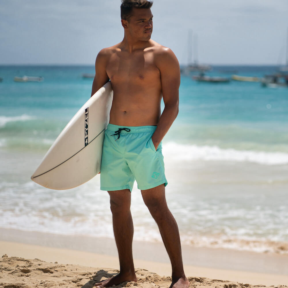 Seay Swim Boxer Medio Verde Acqua Diamond