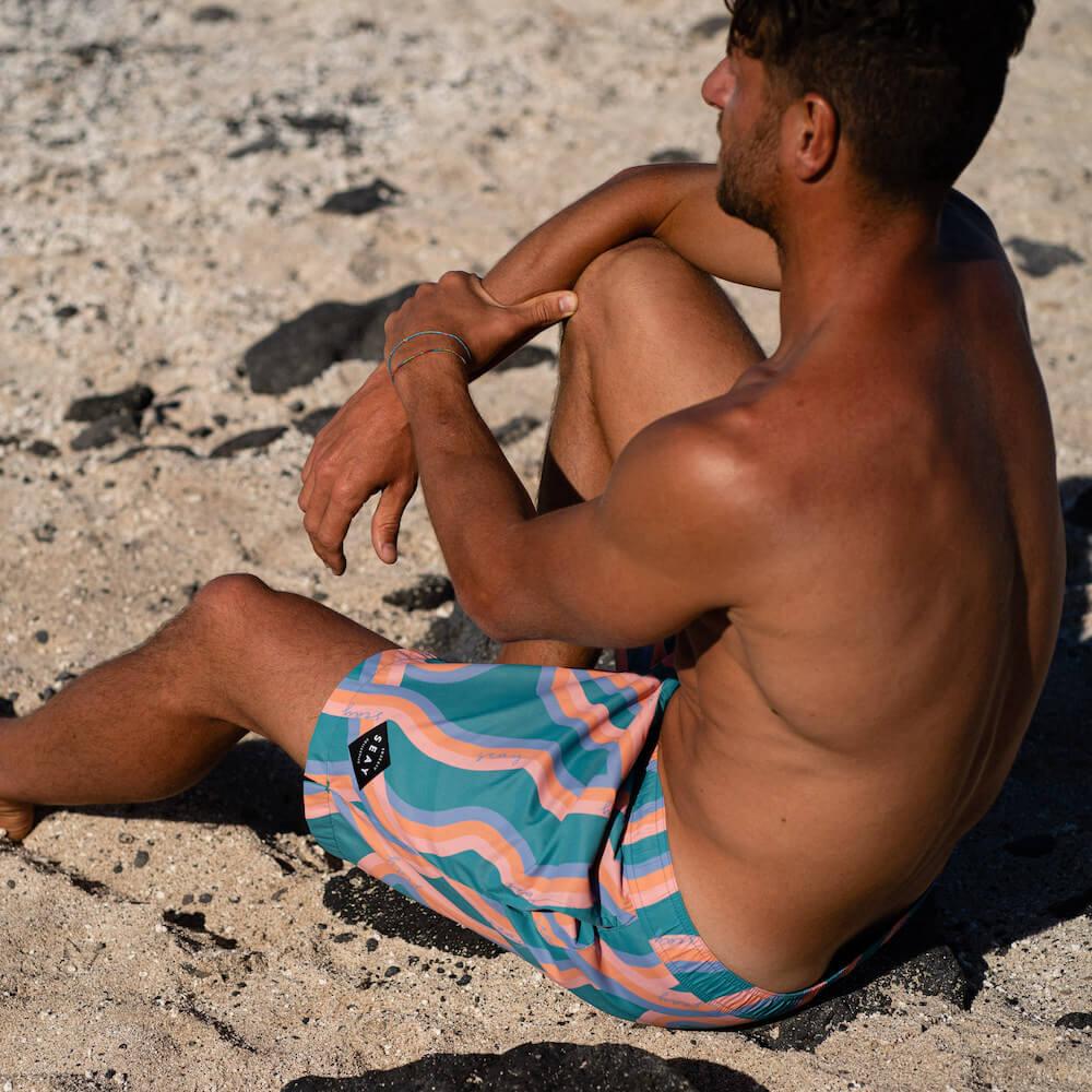 Seay / Swim Boxer Medio Verde Onde Akau