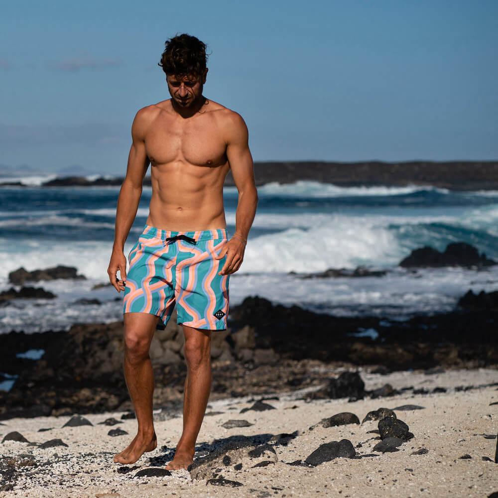 Seay / Swim Boxer Medio Verde Onde Akau