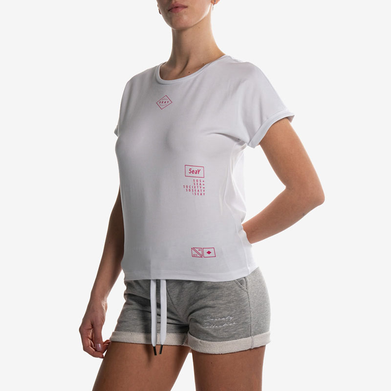 Seay T-Shirt Bianca Logo