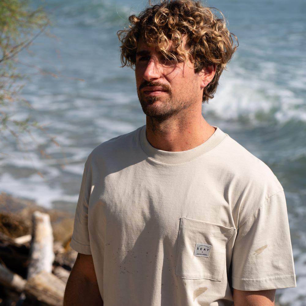 Seay / T-Shirt Cappuccino Delavé