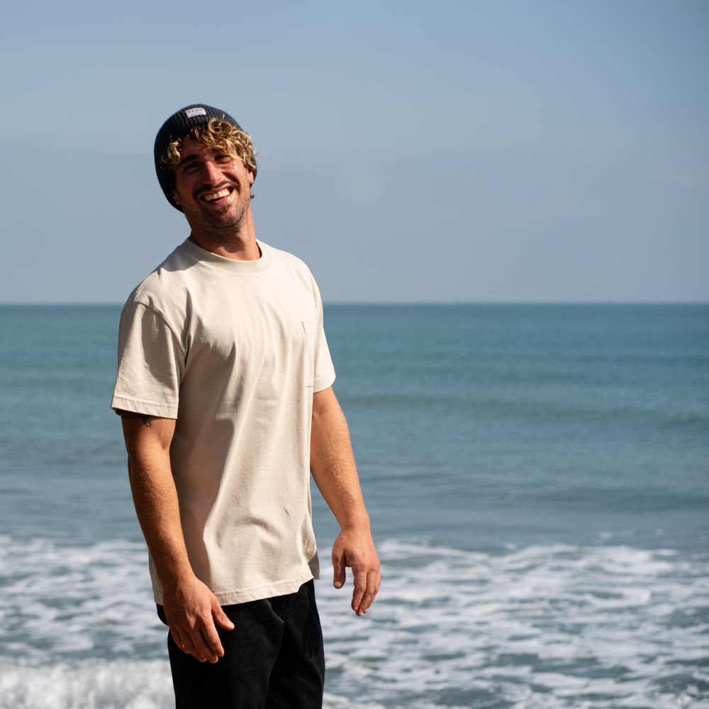 Seay / T-Shirt Cappuccino Delavé