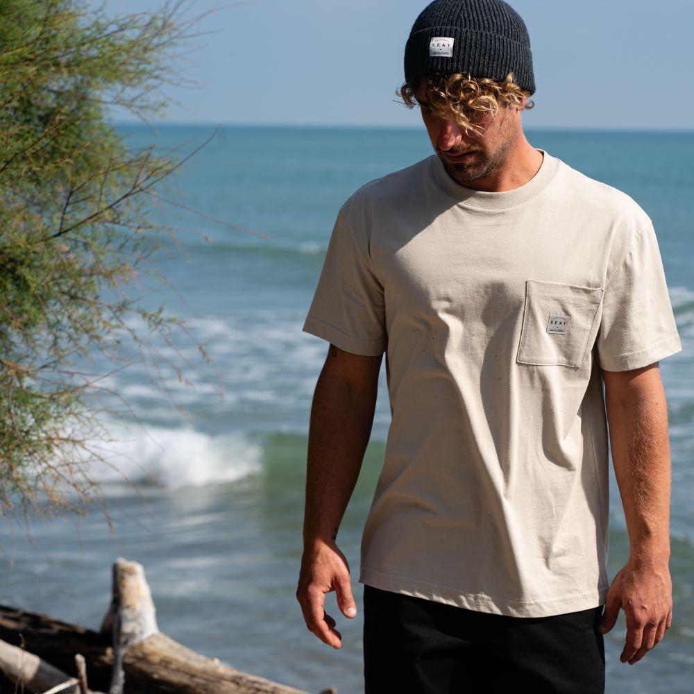 Seay / T-Shirt Cappuccino Delavé