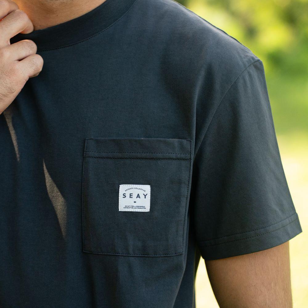 Seay / T-Shirt Nera Delavé