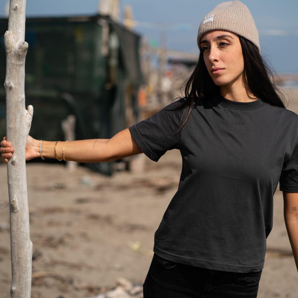 Seay / T-shirt Nera Delavé