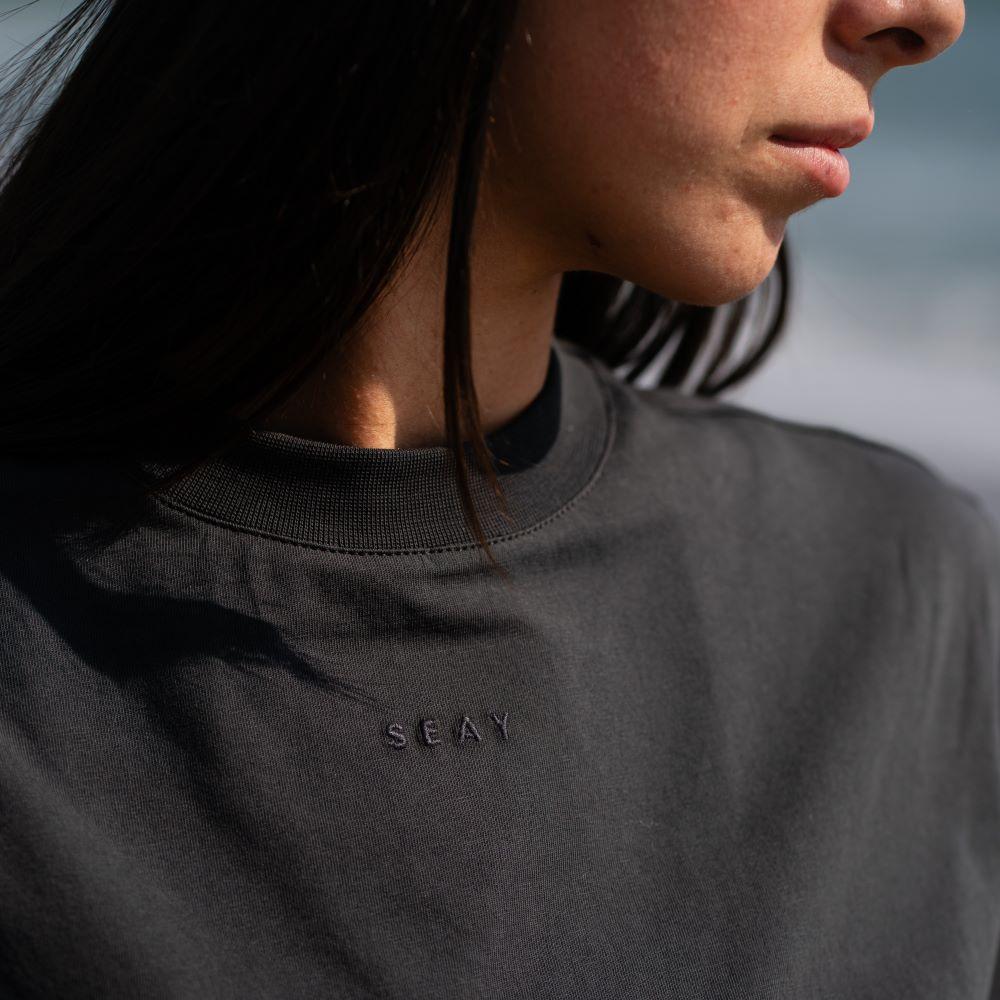 Seay / T-shirt Nera Delavé