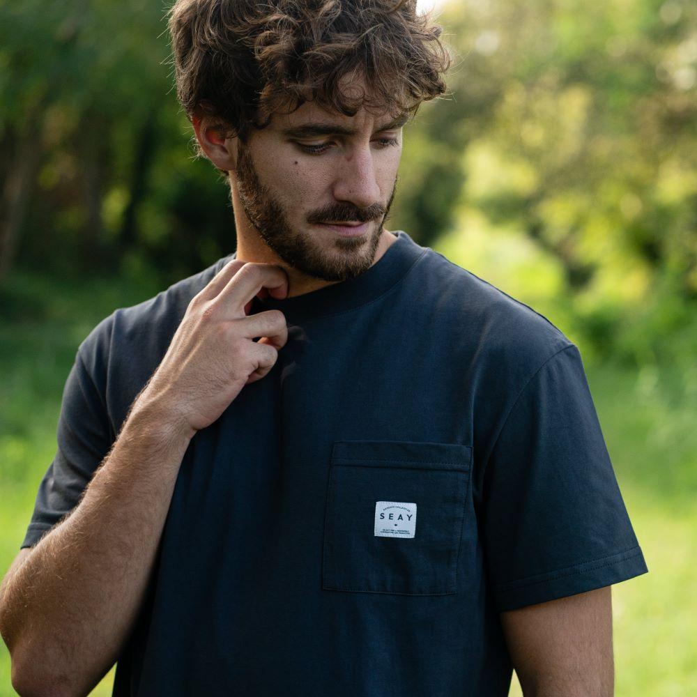 Seay / T-Shirt Nera Delavé