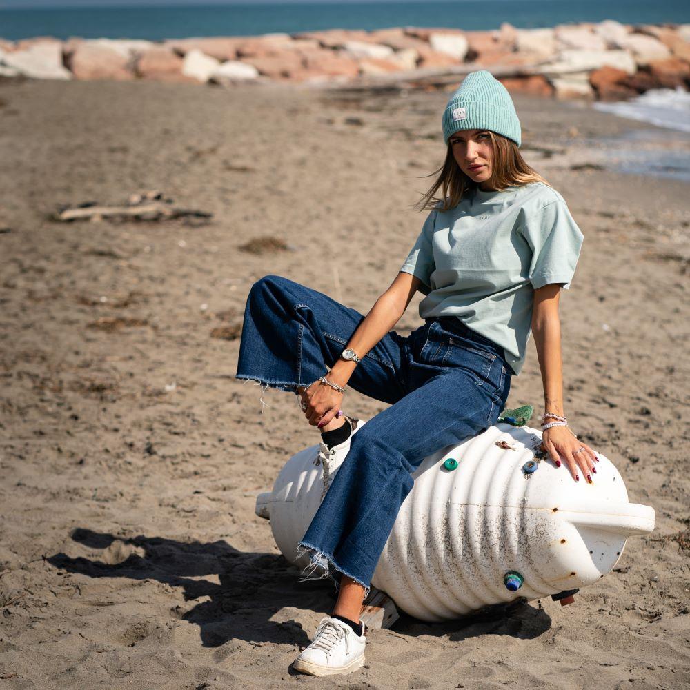 Seay / T-Shirt Verde Menta Delavé