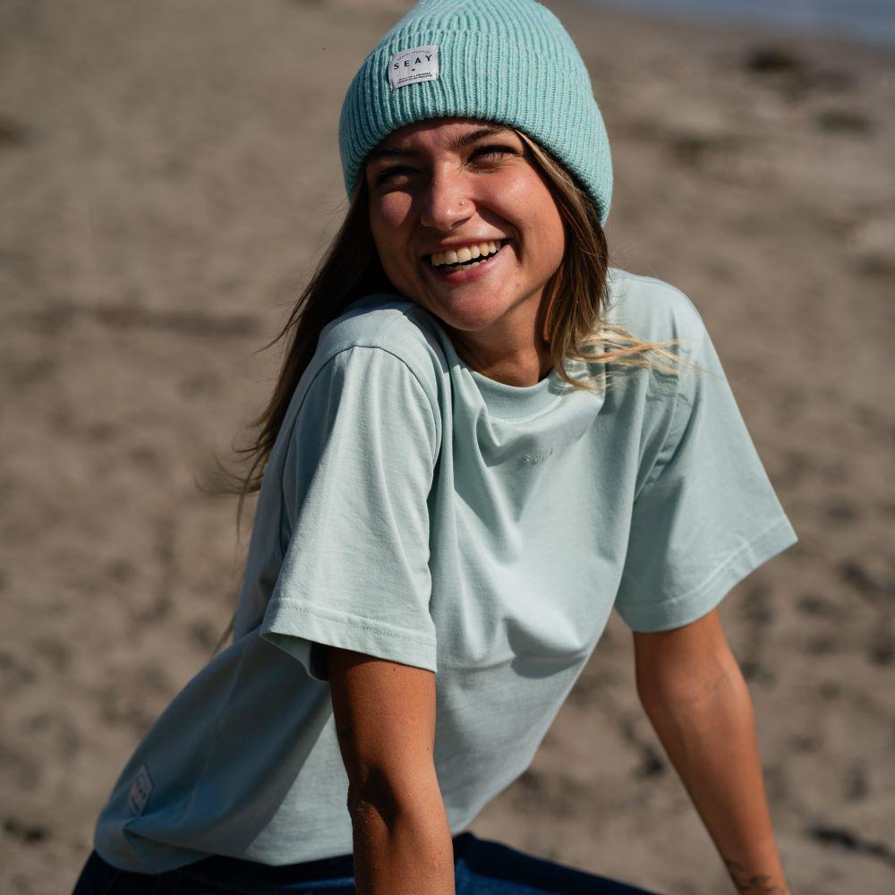 Seay / T-Shirt Verde Menta Delavé