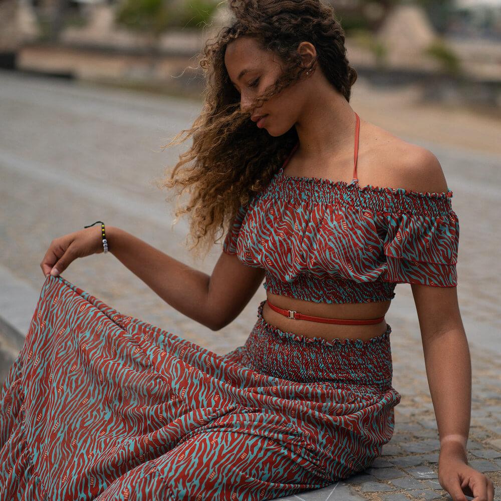 Seay Top Arancione Tiger Kealoha