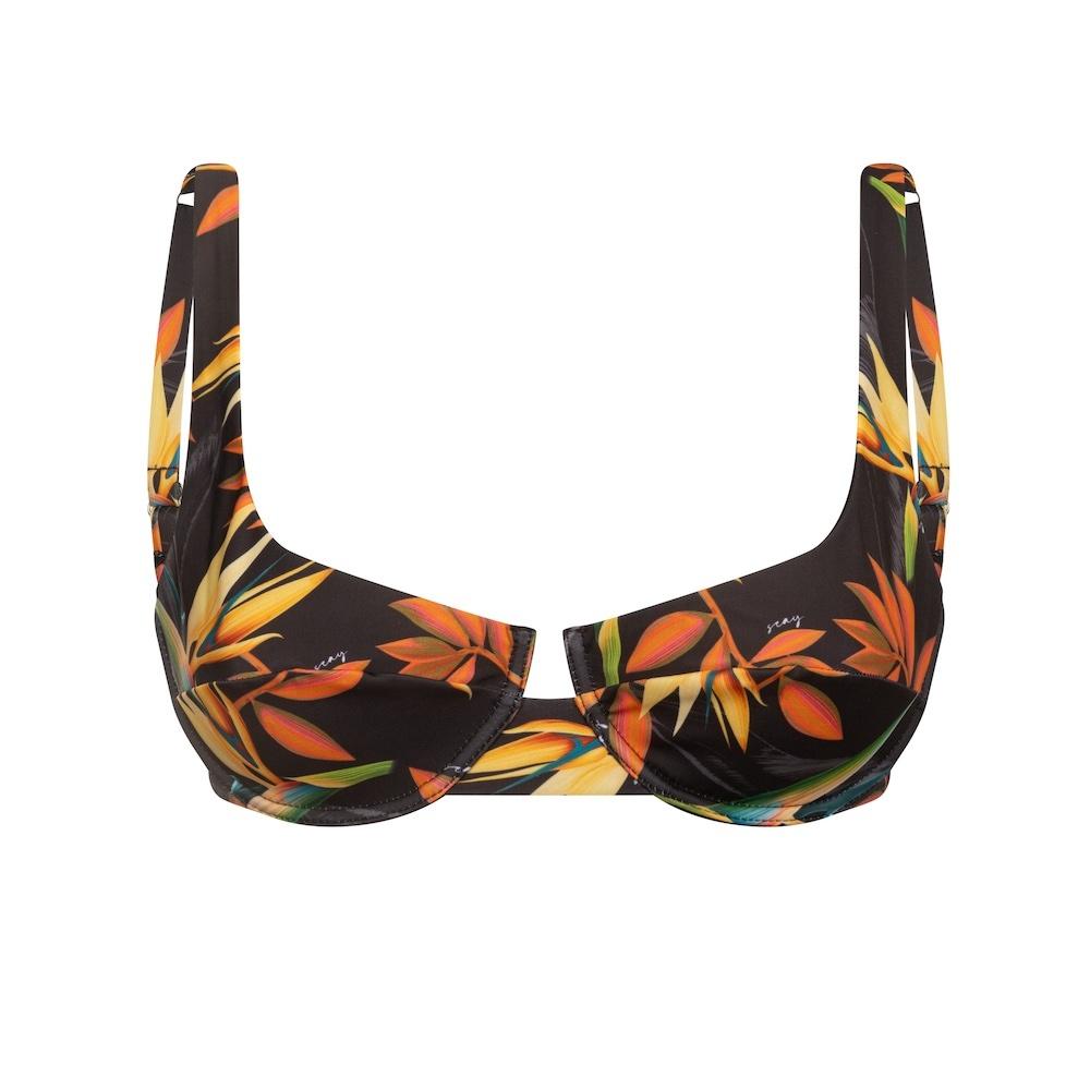 Seay / Top Bikini Con Ferretto Nero Bird Of Paradise