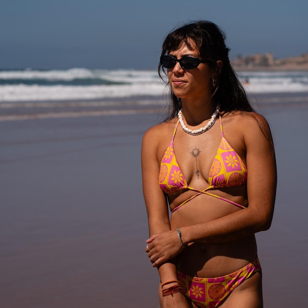 Seay / Triangolo Bikini Rosa Giallo Symbols