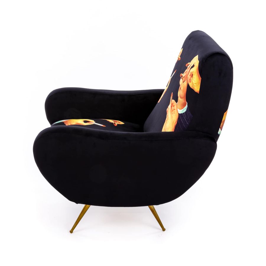 Seletti Armchair Lipstick Black