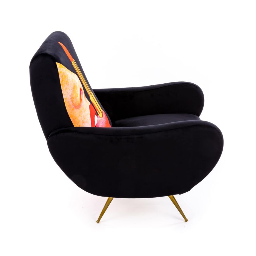 Seletti Armchair Tongue Black