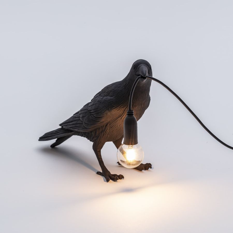 Seletti Bird Lamp Black Waiting